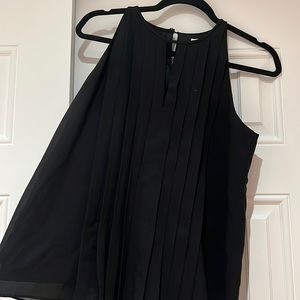 J crew Pleated Black sleeveless top (Small)
